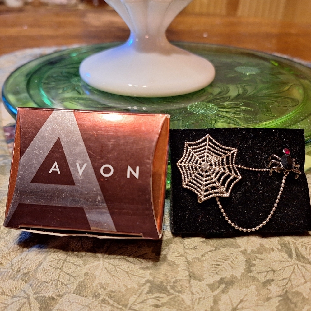 Avon Vintage Silver-Toned "Spider Double Tac Pin" 2006, NWOT